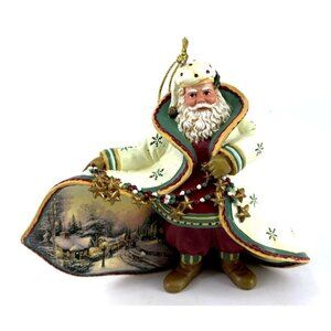 Thomas Kinkade Santa Christmas Tree Ornaments Mainstreet at Christmas 4"
